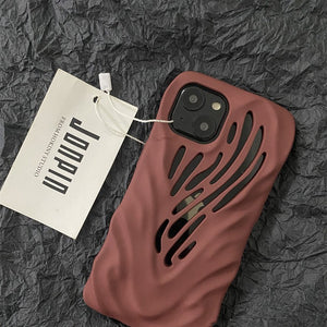 Elevate Your Style with the Titanium Gray Wind Hollowed Out Phone Case