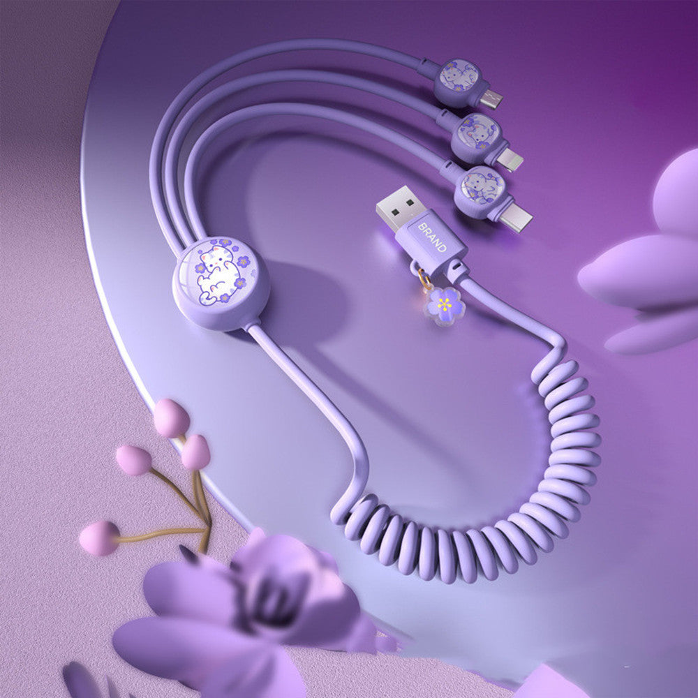 Discover the Creative Gift Spring One For Three Data Cables